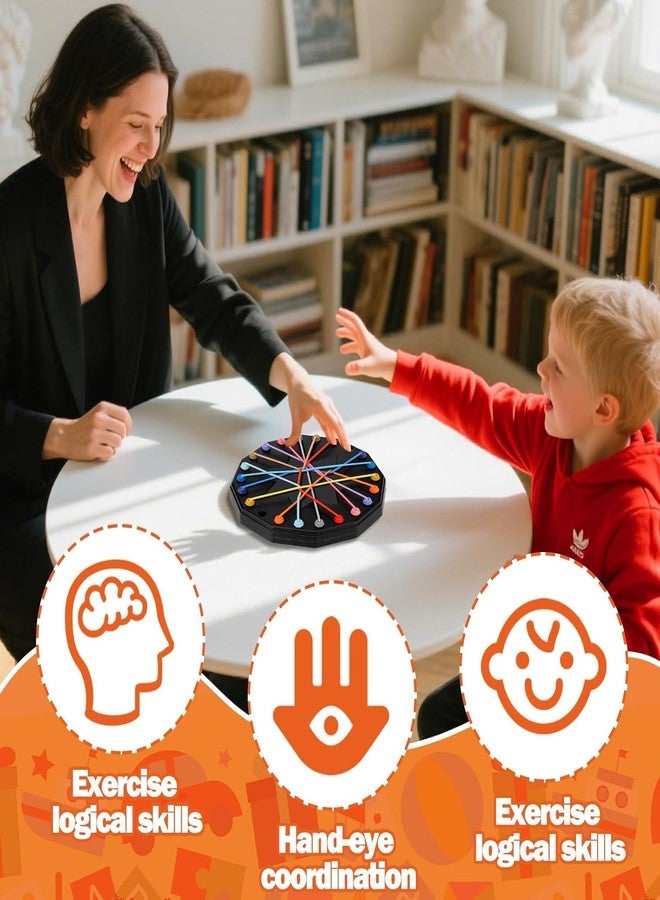 Elecart Rope Untangling Puzzle Game - Multi-Level Brain Teaser Toy for Kids & Adults | Educational Logic Game | Portable Travel Puzzle | Screen-Free Family Fun - Image 3