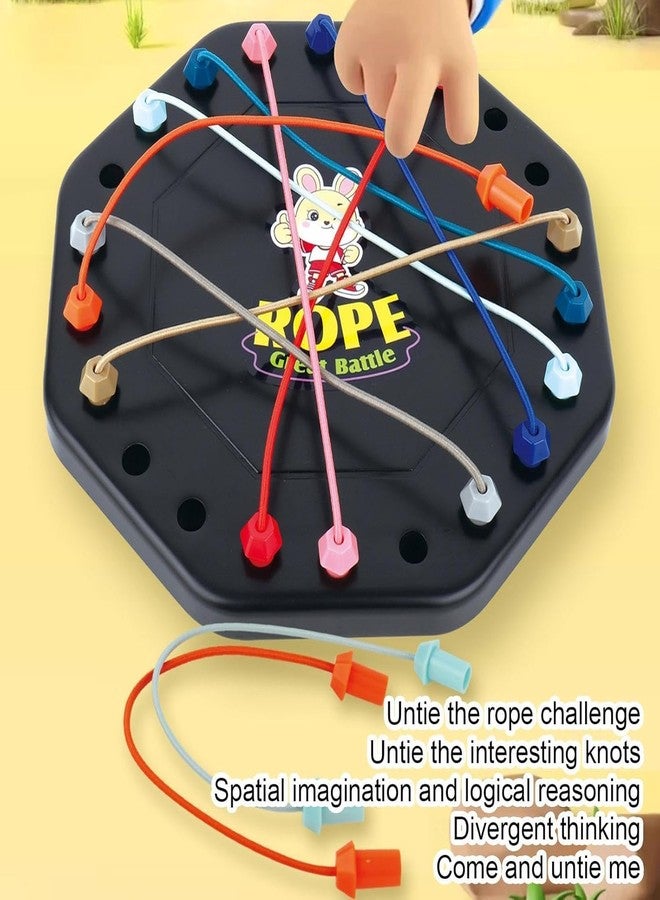 Elecart Rope Untangling Puzzle Game - Multi-Level Brain Teaser Toy for Kids & Adults | Educational Logic Game | Portable Travel Puzzle | Screen-Free Family Fun - Image 2