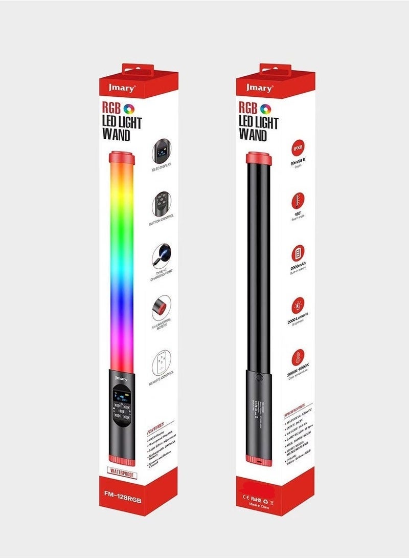 Jmary FM-128 RGB Led Light Waterproof Lighting Bar With OLED Display Indicator - Image 2