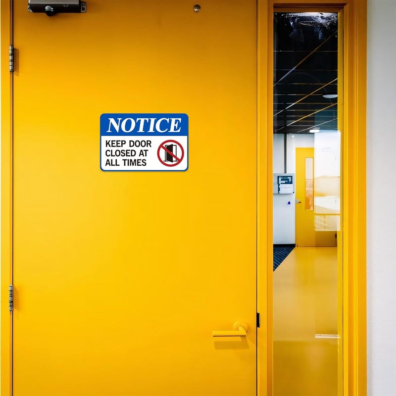 LUHIMO Keep Door Closed Sign，Self-Adhesive Weatherproof and Fade-Resistant Please Keep Door Closed Sign Sticker，Close Door Decals for Home, Office, Buildings, Workplace & More（8.5" x 5.5"） - Image 4