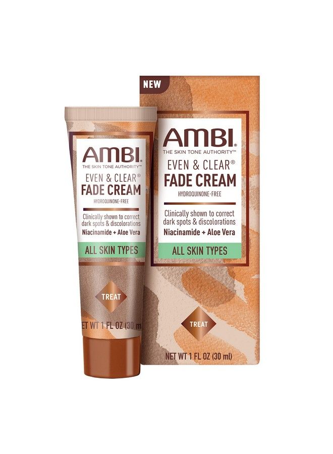 ambi Even & Clear Fade Cream Hydroquinonefree Hyperpigmentation Treatment Dark Spot Corrector Results In As Little As 4 Weeks Niacinamide Aloe Vera Vitamin C 1 Fl Oz  - Image 2