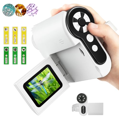 Dcorn Microscope for Kids 3in1 1000X Handheld Mini Scope with 2 LCD Screen Portable Miniscope for Kids 812 Halloween Christmas Birthday Edu Gifts 32GB TF Card Included - Image 1