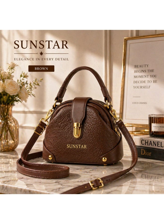 SUNSTAR Mini Dome Handbag – Elegant Women’s Crossbody & Top Handle Bag