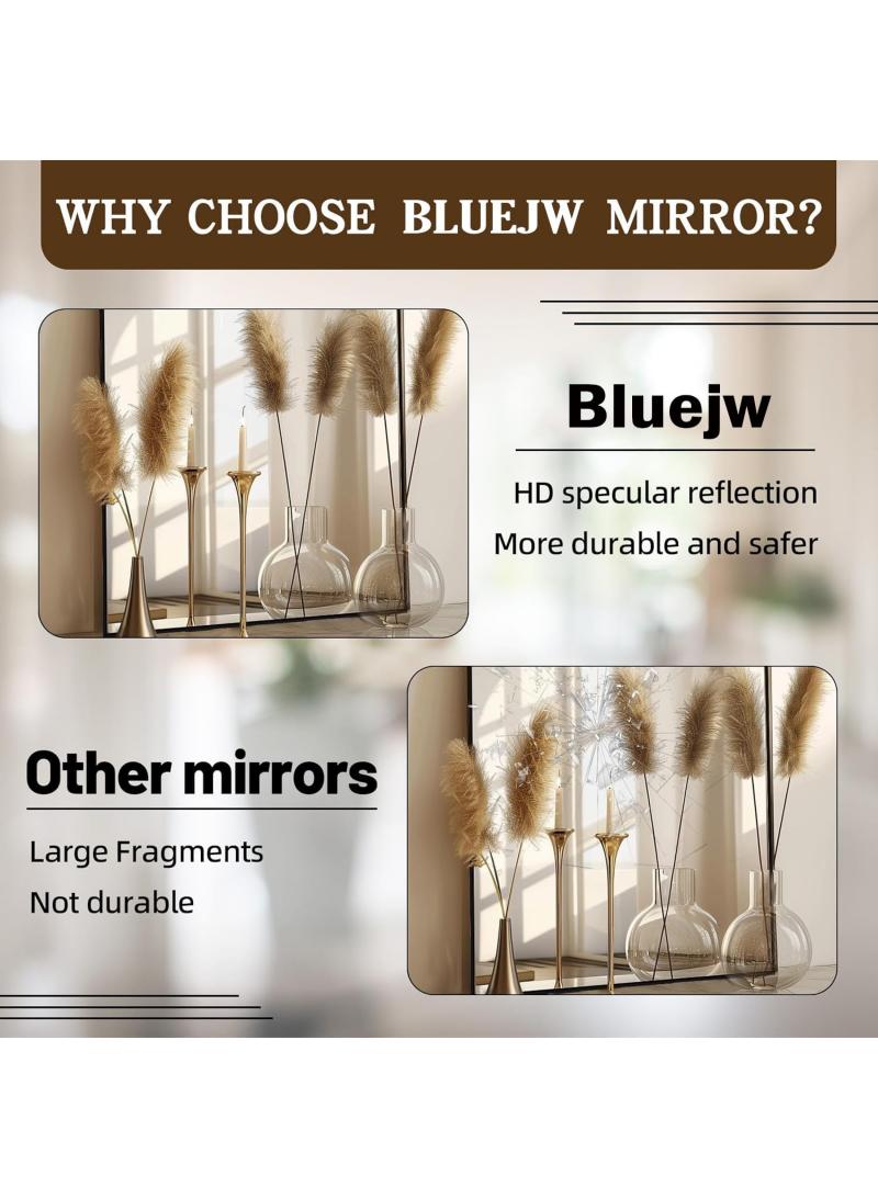 general Upgraded Version Full Length Mirror 155X45cm Arched Aluminum Alloy Large Standing Dressing Mirror Can Hanging Leaning Against Wall Or Inclined Floor Standing Mirror Mounted Mirror With Stand For Bedroom Locker Room Living Room Black - Image 3