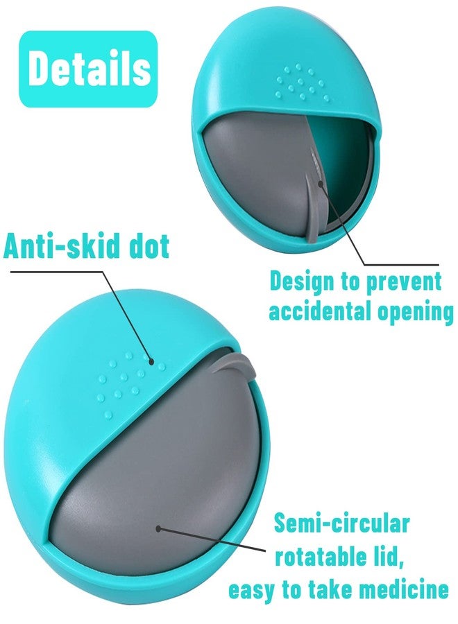 INVODA Travel Pill Organizer Round Compact for Meds, Vitamins & Supplements - Image 2