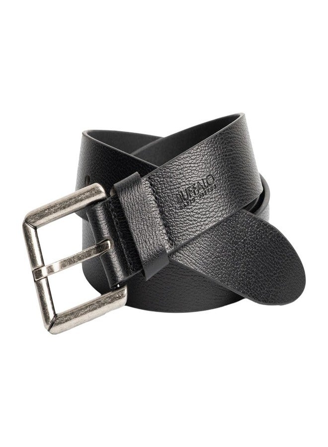 Buffalo David Bitton Mens Belt | 40mm Black Belt | 100% Genuine Leather Belt | Casual Mens Belts for Jeans | Belt Size 34 - Image 1
