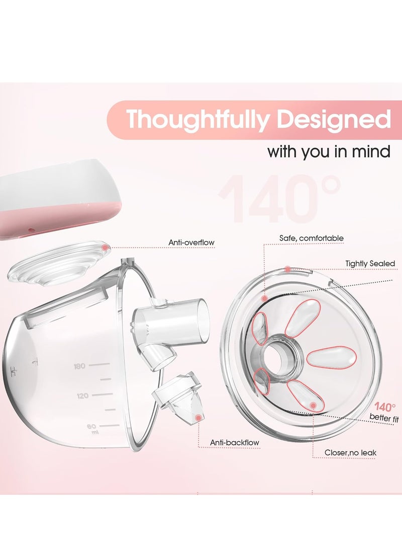 Jheppbay مضخة  كهربائية يمكن ارتداؤها بدون استخدام اليدين، 12 مستوى و3 أوضاع مضخة  مزدوجة يمكن ارتداؤها، محمولة 1200 مللي أمبير في الساعة، شاشة LCD - Image 4