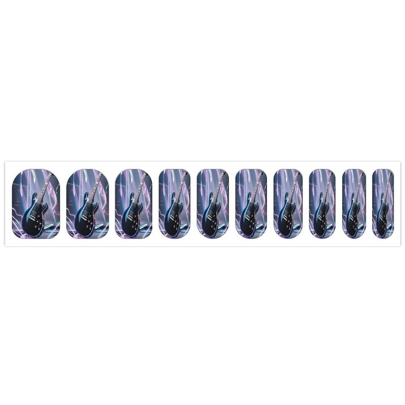 Electric Guitar Music Nail Stickers Self Adhesive Gel Decals 100 Pieces Long Lasting For Any Occasion - Image 2