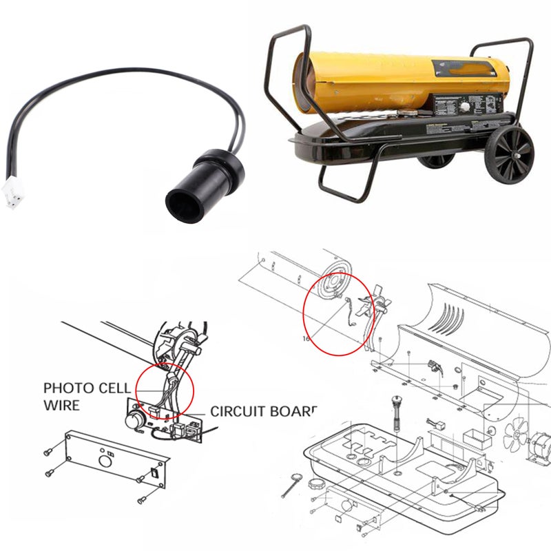 Irnyso Replacement Heater Photocell Assembly Flame Sensor SP-KFA1007 70-016-0100 fits Protemp, Heat-Stream,Pinnacle,Dyna Glo Pro Space,Thermoheat etc Heaters - Image 4
