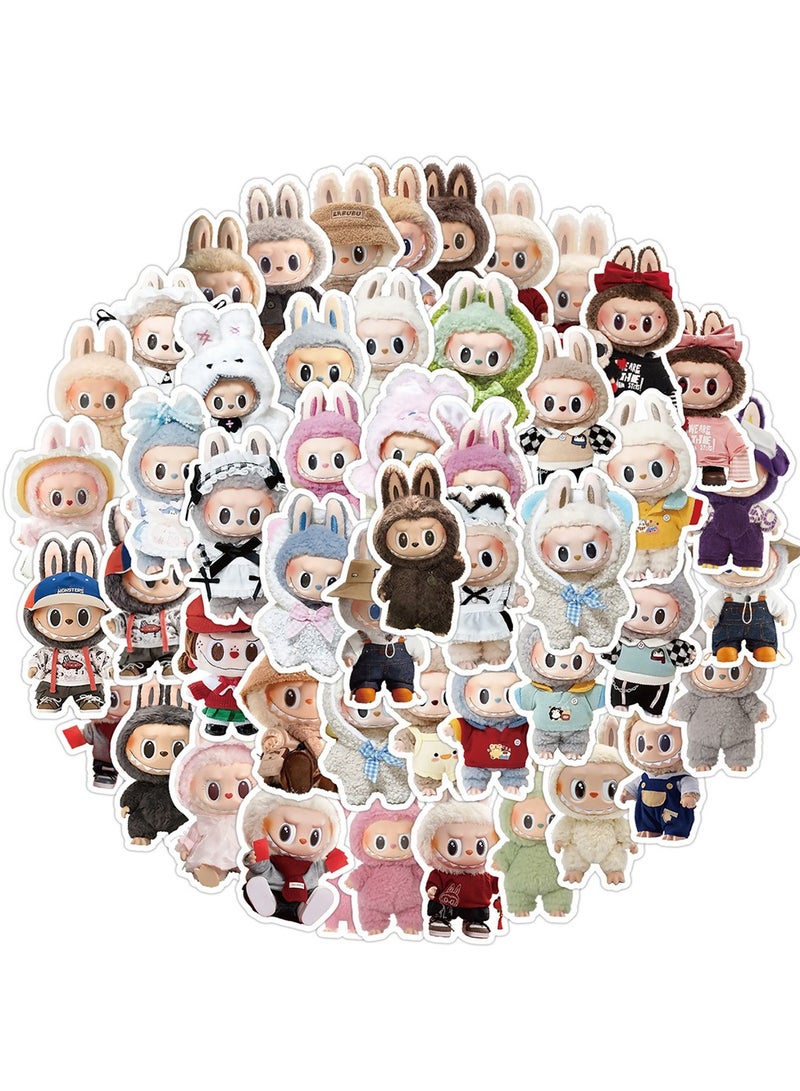 Loquat 50-Piece LABUBU Stickers Pack Waterproof Cartoon Vinyl Stickers for Laptop - Image 2