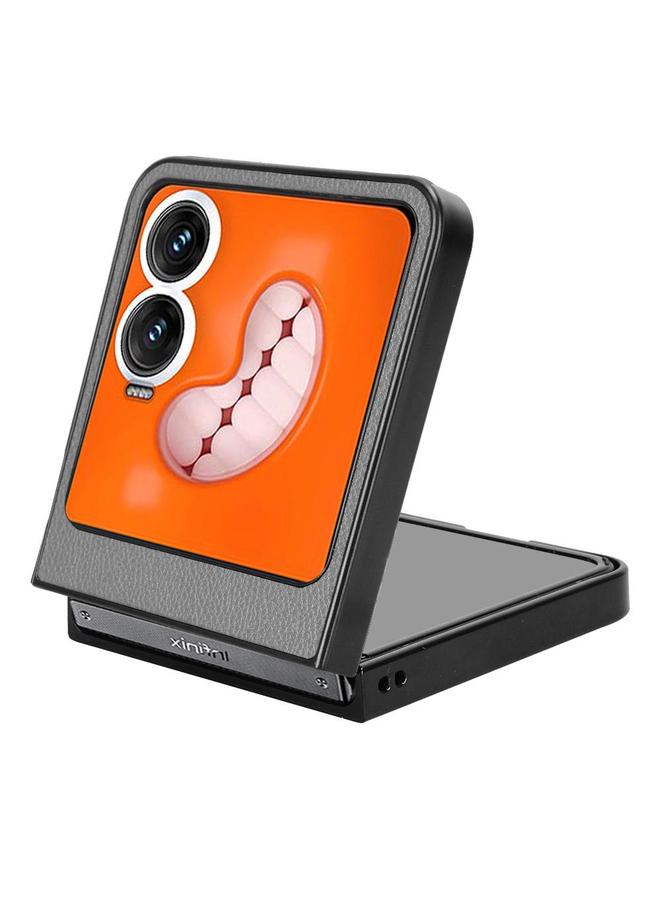 erorex Case For Tecno Phantom V Flip2 Litchi Texture Card Slots Back Cover Phone Case - Image 4