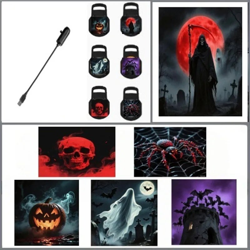USB Flexible Christmas LED Car Interior Roof Projector Light Atmosphere Lamp Holiday Party Halloween Moon Projection Light - Image 4