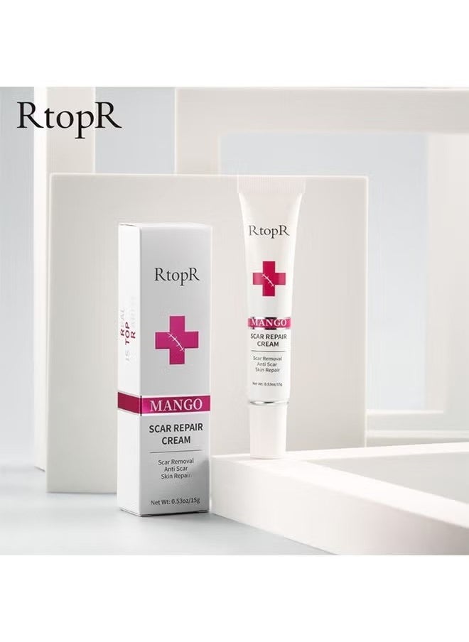 RtopR - Mango Skin Care Cream，Scar Removal Anti Scar Skin Repair，Skin Repair Creams Treatment Stretch Marks Acne Surgical Care 15g - Image 1