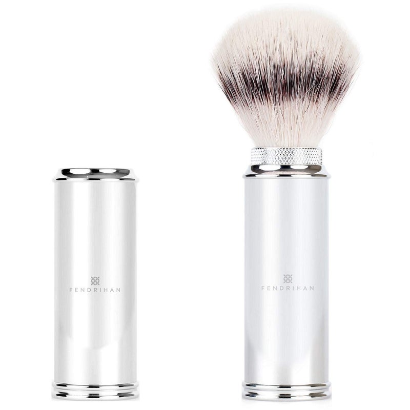 Fendrihan Travel Shaving Brush Synthetic Silvertip Fibre Made in Germany