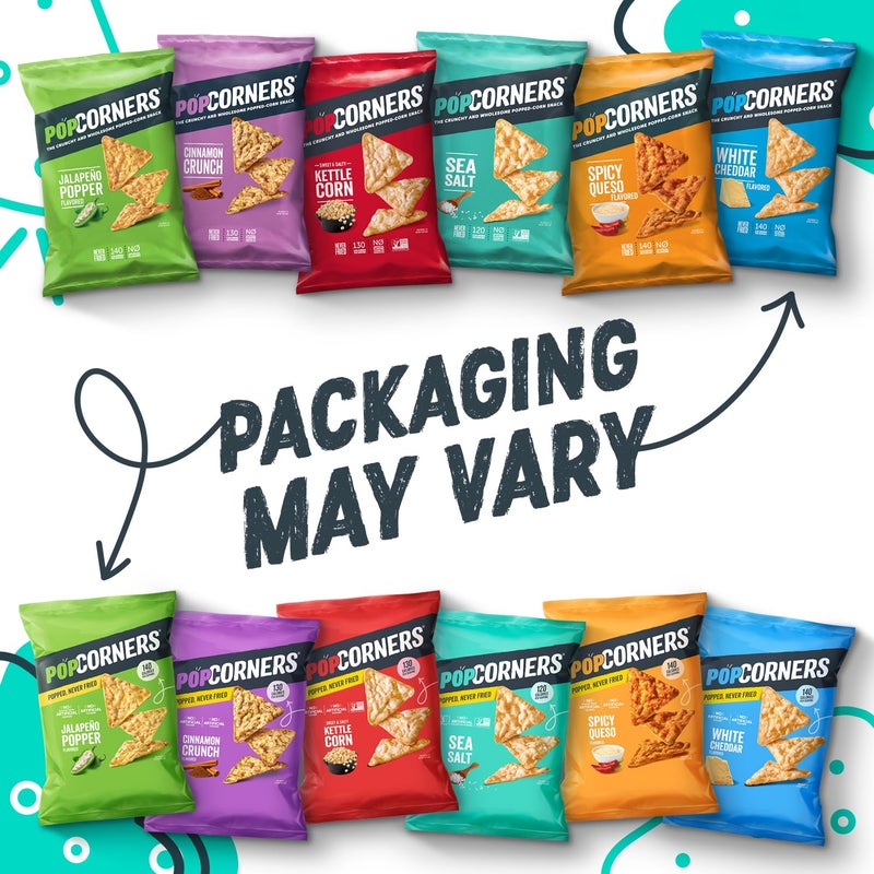 PopCorners Popped Corn Chips, 7 Flavor Variety Snack Pack, 1 oz Bags, (20 Pack), Gluten Free, No Artificial Colors, No Artificial Flavors - Image 3