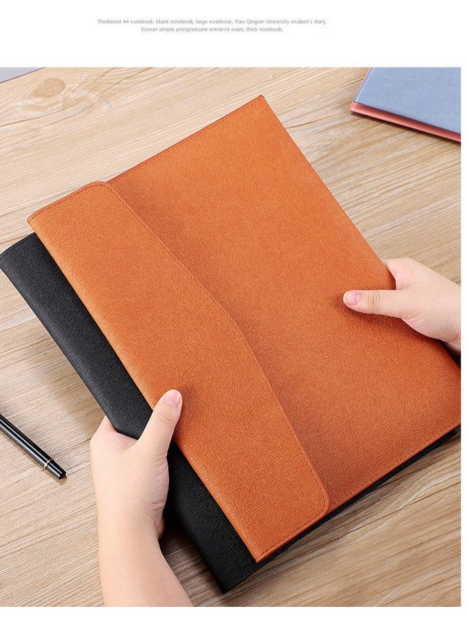 Generic - 2-Piece File Folder, PU Leather A4 Document Holder Organizer Filing Envelope Portfolio Case Tablet Sleeve with Magnetic Snap Closure for Home School Office Stationery - Image 1
