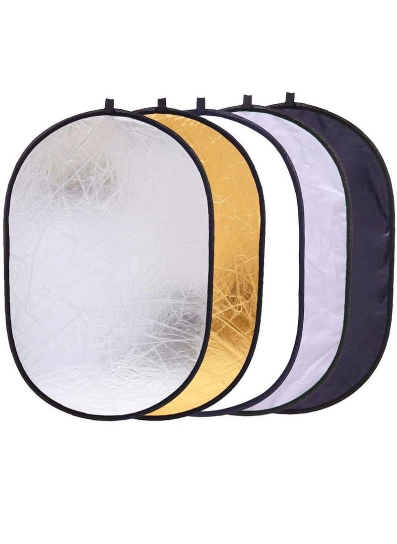 Y&D - 5 in 1 Portable Multi Camera Lighting Reflector/Diffuser Kit with Carrying Case for Photography Photo Studio & Outdoor - Image 1