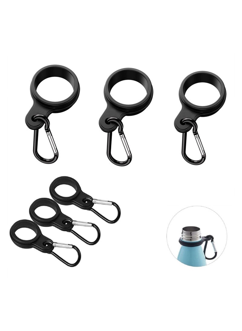 SYOSI Silicone Water Bottle Buckle, 6 Pcs Water Bottle Clip, Portable Backpack Carabiner Outdoor Hanging Buckle, Water Bottle Strap for Camping Hiking Traveling Mountain Climbers  - Image 1