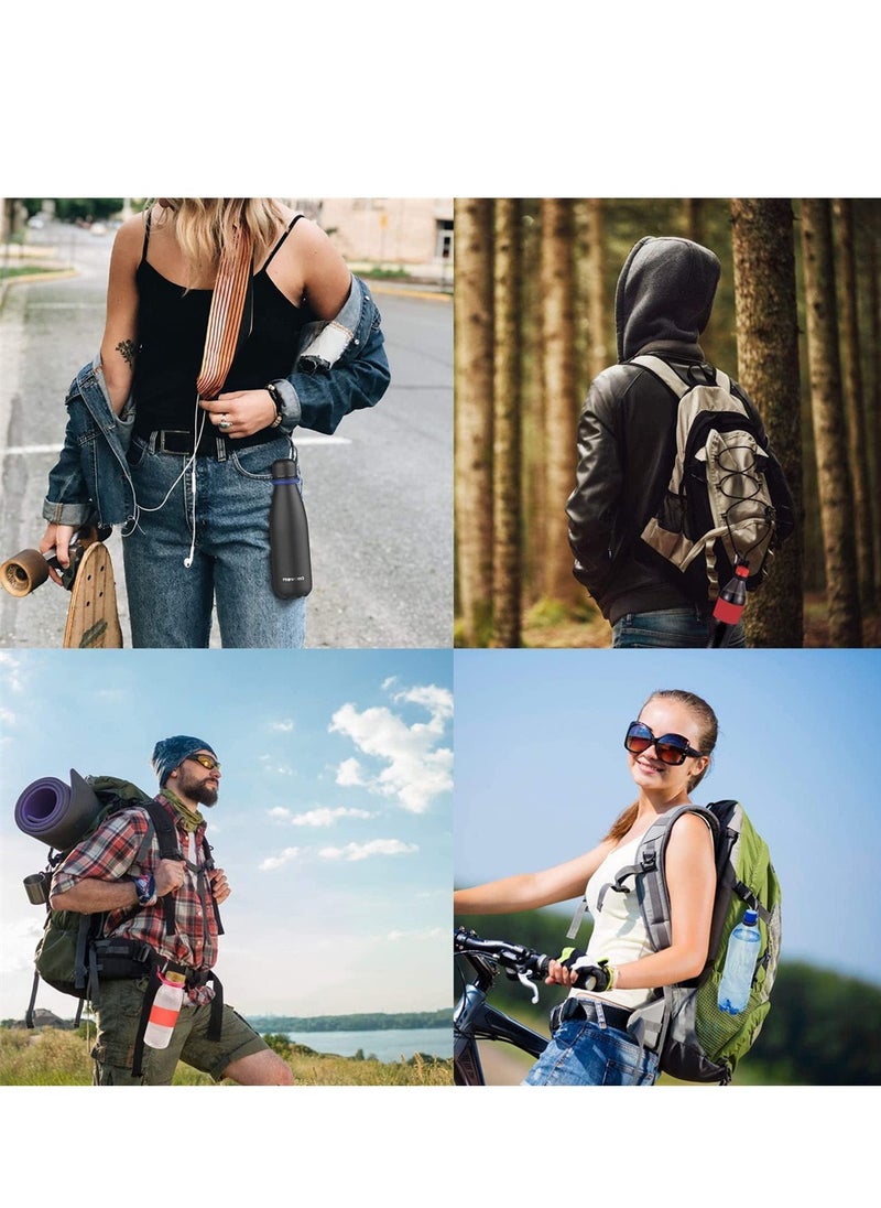 SYOSI Silicone Water Bottle Buckle, 6 Pcs Water Bottle Clip, Portable Backpack Carabiner Outdoor Hanging Buckle, Water Bottle Strap for Camping Hiking Traveling Mountain Climbers  - Image 5