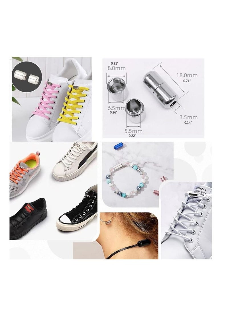 Mi techo No Tie Shoe Laces Black with Metal Capsules For Men's and Women's Suitable for  Flat Shoe, Sneakers, Work Boot and All type - Image 5