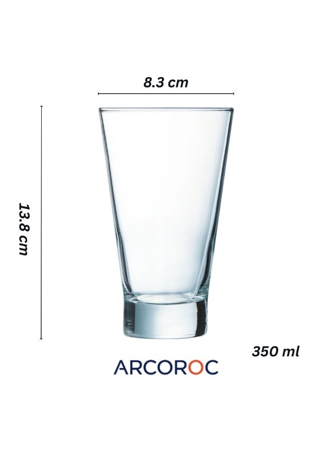 Arcoroc Shetland Long Drink Glass Set – 350ml (Pack of 12) | Premium Quality | Dishwasher Safe | Durable Transparent Glass - Image 3