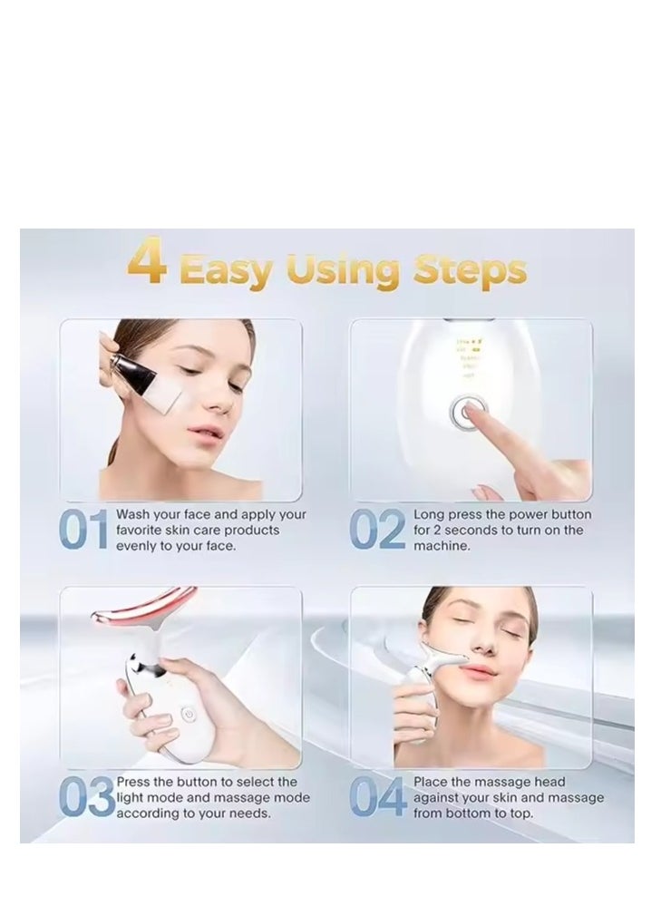 Relax Smart - Firming Wrinkle Removal Device, Neck Face Lifting Tighten Massager, LED Photon Therapy Anti Wrinkle Double Chin Remover - Image 1
