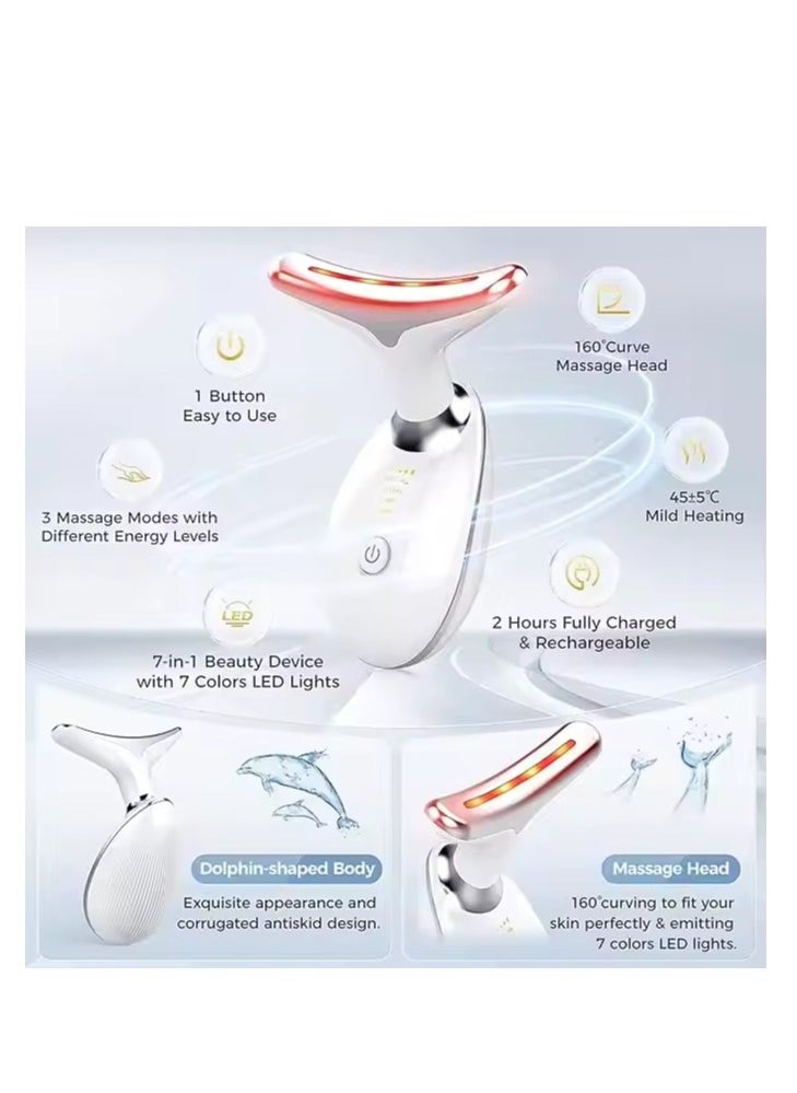 Relax Smart - Firming Wrinkle Removal Device, Neck Face Lifting Tighten Massager, LED Photon Therapy Anti Wrinkle Double Chin Remover - Image 1