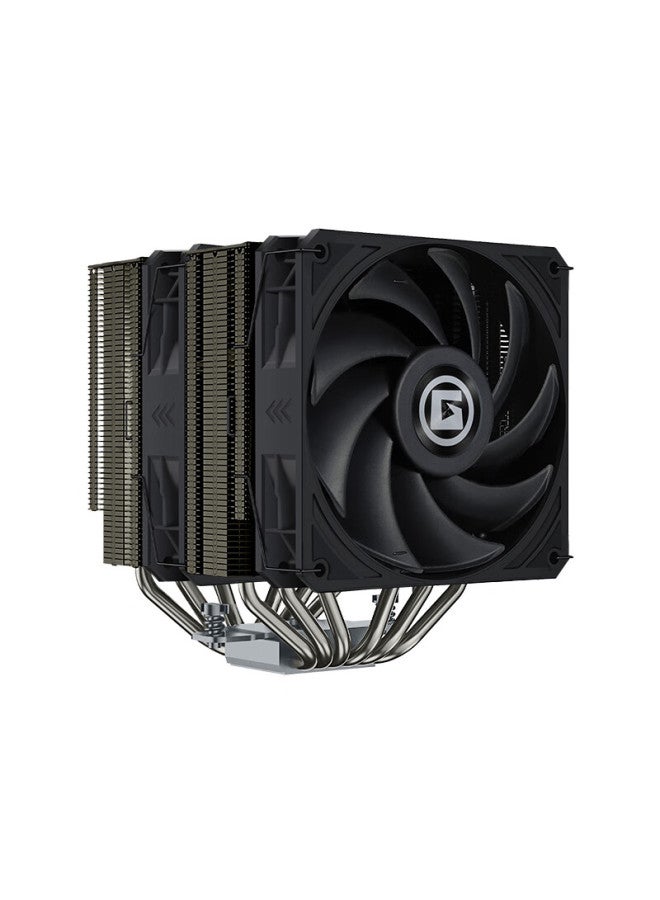 Apexgaming Gtr Partner Air Cooler Qd6b High Performance 6-pipe Dual Tower Cooler Black - Image 4