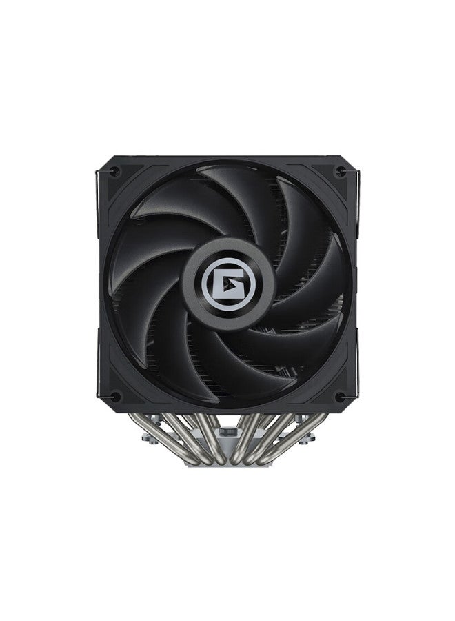 Apexgaming Gtr Partner Air Cooler Qd6b High Performance 6-pipe Dual Tower Cooler Black - Image 3
