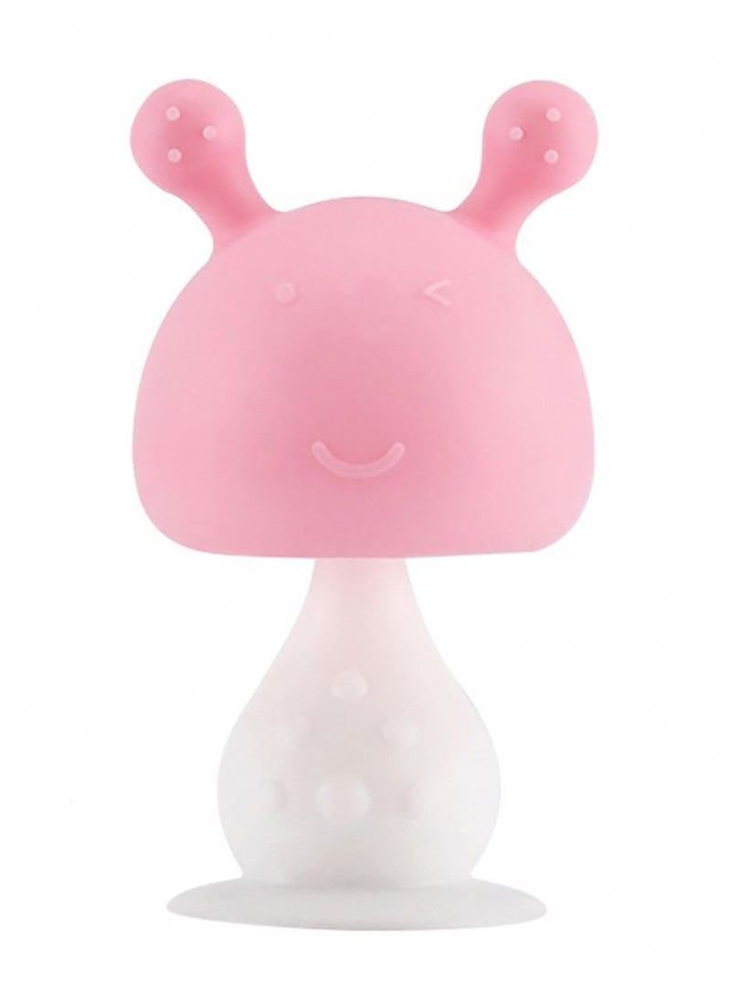 Excefore BPA Free mushroom shapes Food Grade Silicone baby teethers ring toy - Image 1