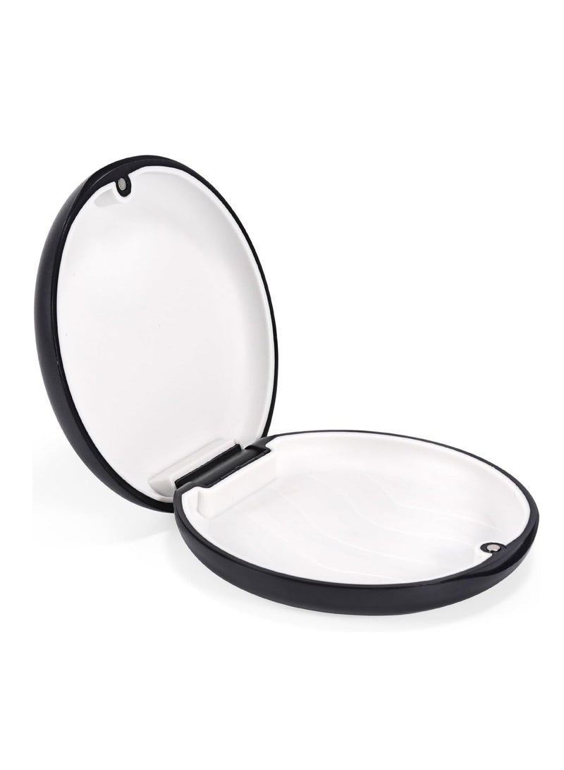 MJZ Retainer Case Mouthguard Case Denture Case with Magnetic Closure, Retainer Holder Denture Holder Container Aligner Retainer Braces Storage Box Organizer with Silicone Textured Liner - Image 2