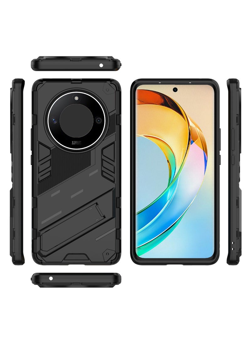 BIBERCAS Phone Case for Honor X50/ Honor X9b 2in1 TPU+PC Dual Layer Combo Shockproof Ultra-Thin Protective Phone Back Cover with Kickstand - Image 1
