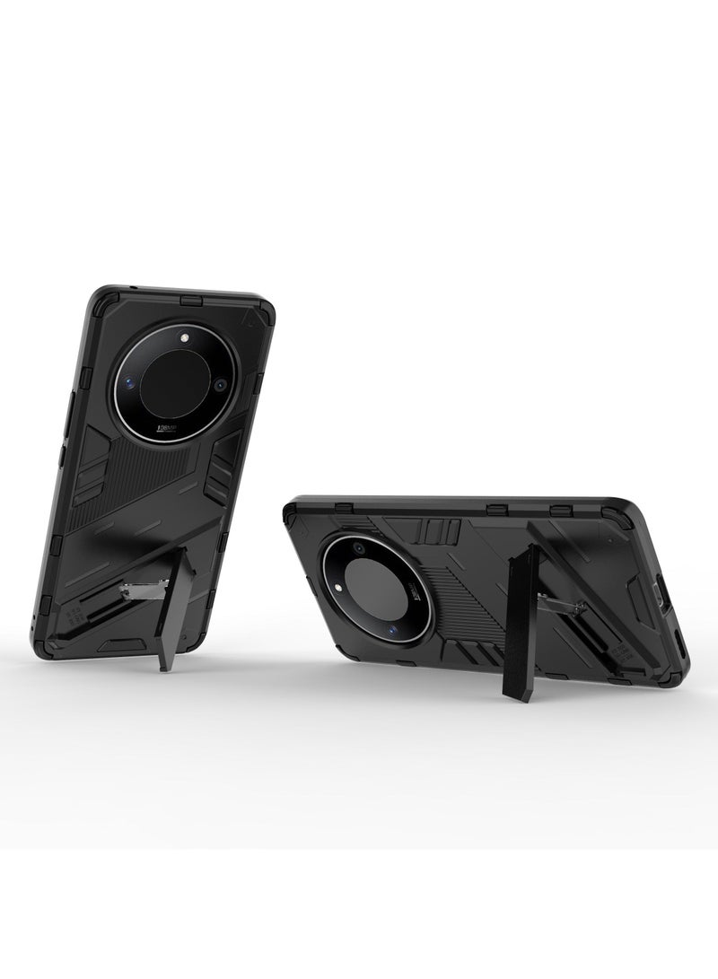 BIBERCAS Phone Case for Honor X50/ Honor X9b 2in1 TPU+PC Dual Layer Combo Shockproof Ultra-Thin Protective Phone Back Cover with Kickstand - Image 5