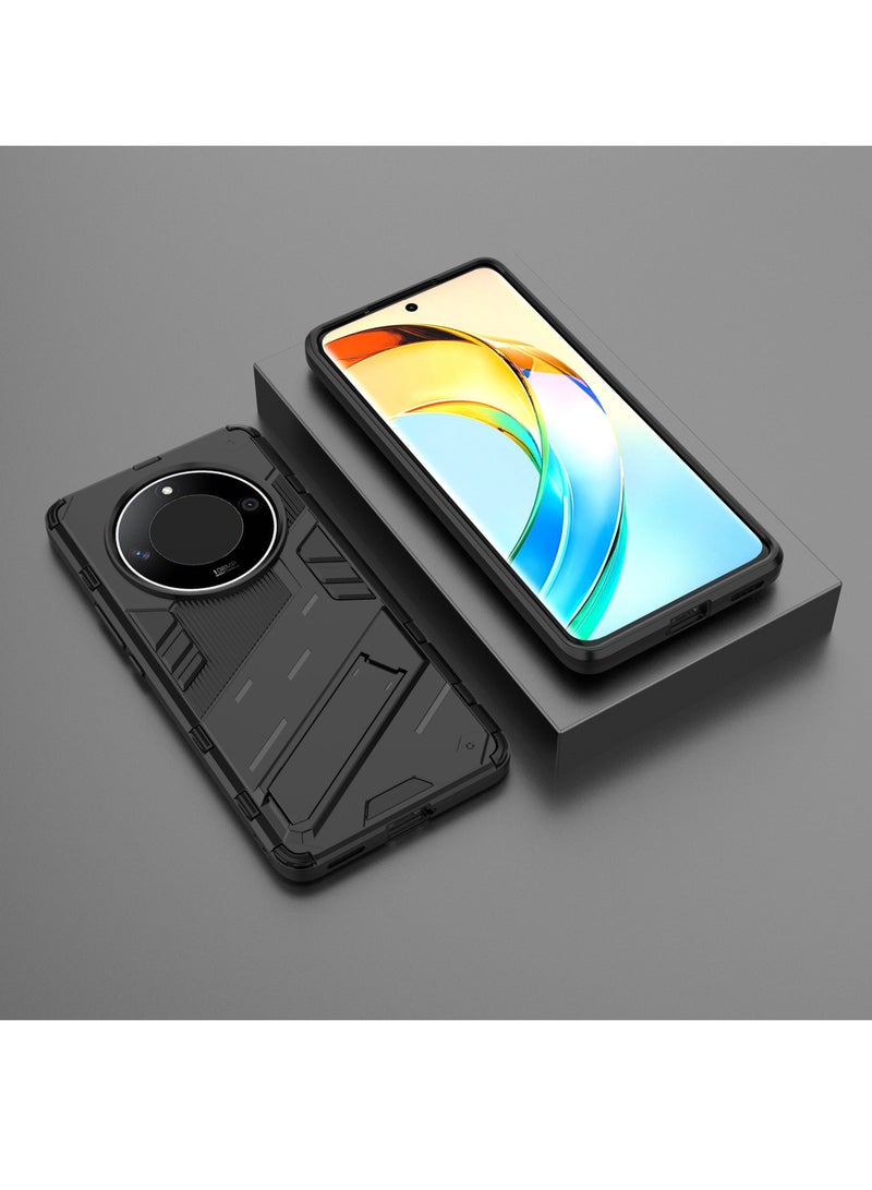 BIBERCAS Phone Case for Honor X50/ Honor X9b 2in1 TPU+PC Dual Layer Combo Shockproof Ultra-Thin Protective Phone Back Cover with Kickstand - Image 3