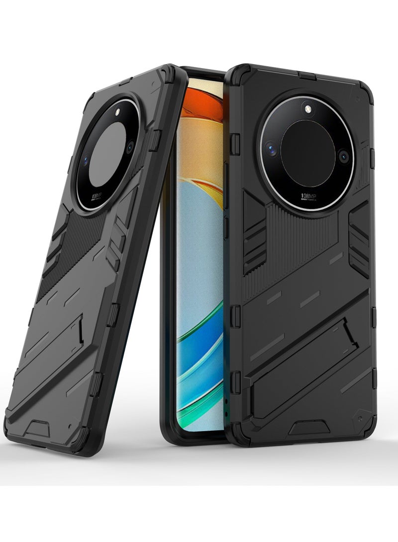 BIBERCAS Phone Case for Honor X50/ Honor X9b 2in1 TPU+PC Dual Layer Combo Shockproof Ultra-Thin Protective Phone Back Cover with Kickstand - Image 2