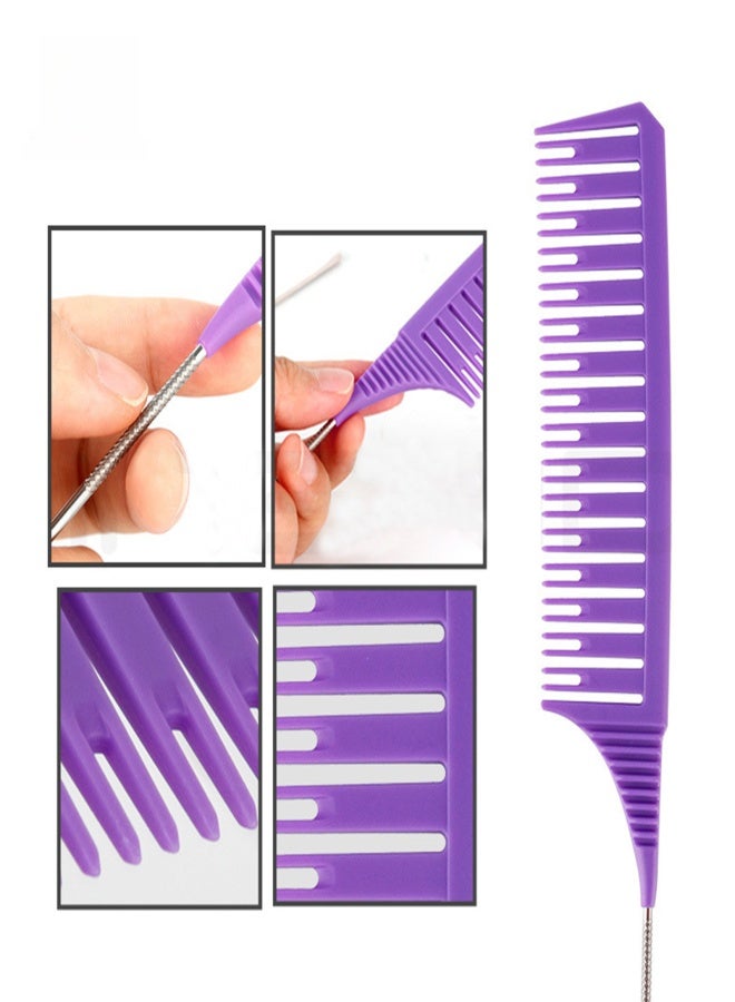 Ingrid Hair Styling Combs Tailed Comb Set Coloring Dyeing Comb Salon Tool Sectioning Highlighting Weaving Cutting Comb for Hairdressing - Image 5