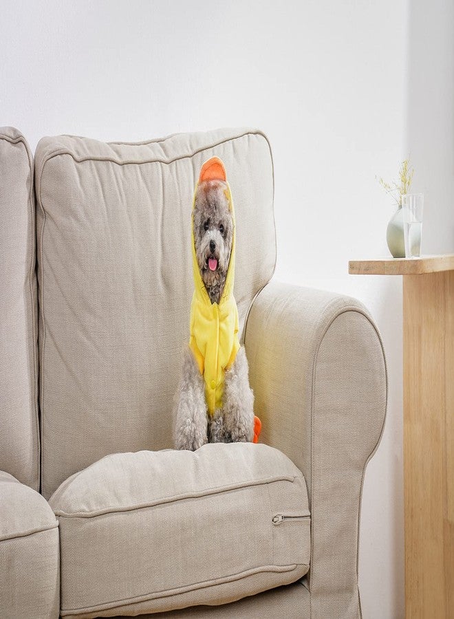Mogoko Duck Dog Costumes, Pet Halloween Cosplay Hoodies, Adorable Yellow Duck Costume,Animal Fleece Hoodie Warm Outfits Clothes - Image 5