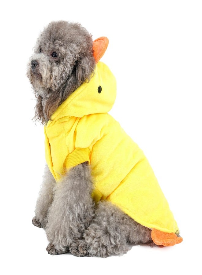 Mogoko Duck Dog Costumes, Pet Halloween Cosplay Hoodies, Adorable Yellow Duck Costume,Animal Fleece Hoodie Warm Outfits Clothes - Image 1