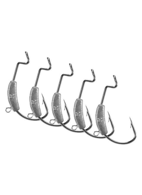5-Piece Barbed Jig Head Fishing Hooks Set 3.9 x 2.4cm