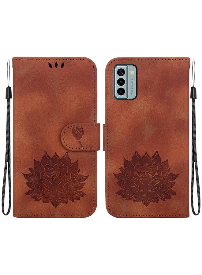 erorex Case For Nokia G22 Lotus Embossed Leather Phone Case  - Image 1