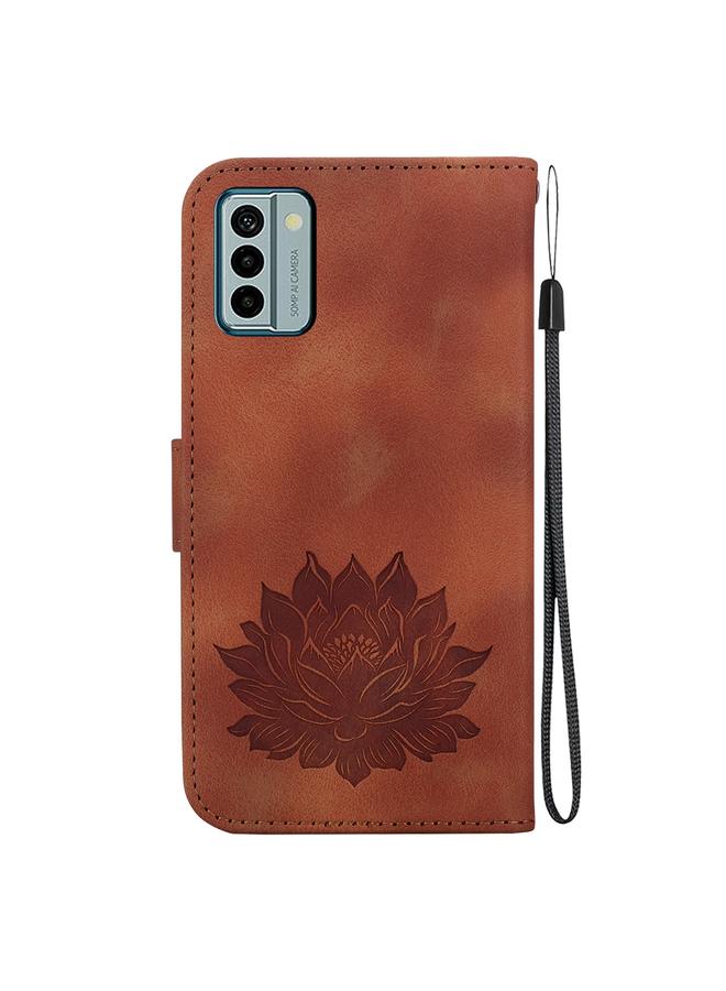 erorex Case For Nokia G22 Lotus Embossed Leather Phone Case  - Image 3