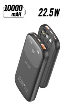 10000 mAh Power Bank Portable Charger USB Type C Battery Pack 22.5W Fast Charging Compatible with iPhone 16 15 14 13 Pro Max Samsung Galaxy Z Fold 6 S24 S23 S22 S21 Ultra Apple Watch Airpods iPad Black