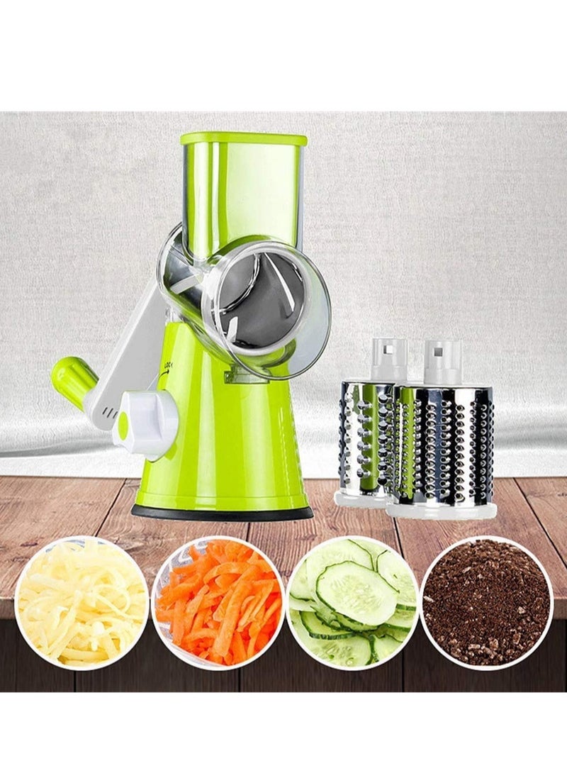 ELTRAZONE Manual Vegetable Tabletop Drum Round Onion Potato Carrot Grater Kitchen Gadgets - Image 2