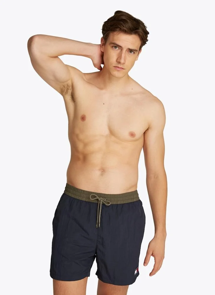 تومي هيلفيغر Logo Drawstring Swim Shorts