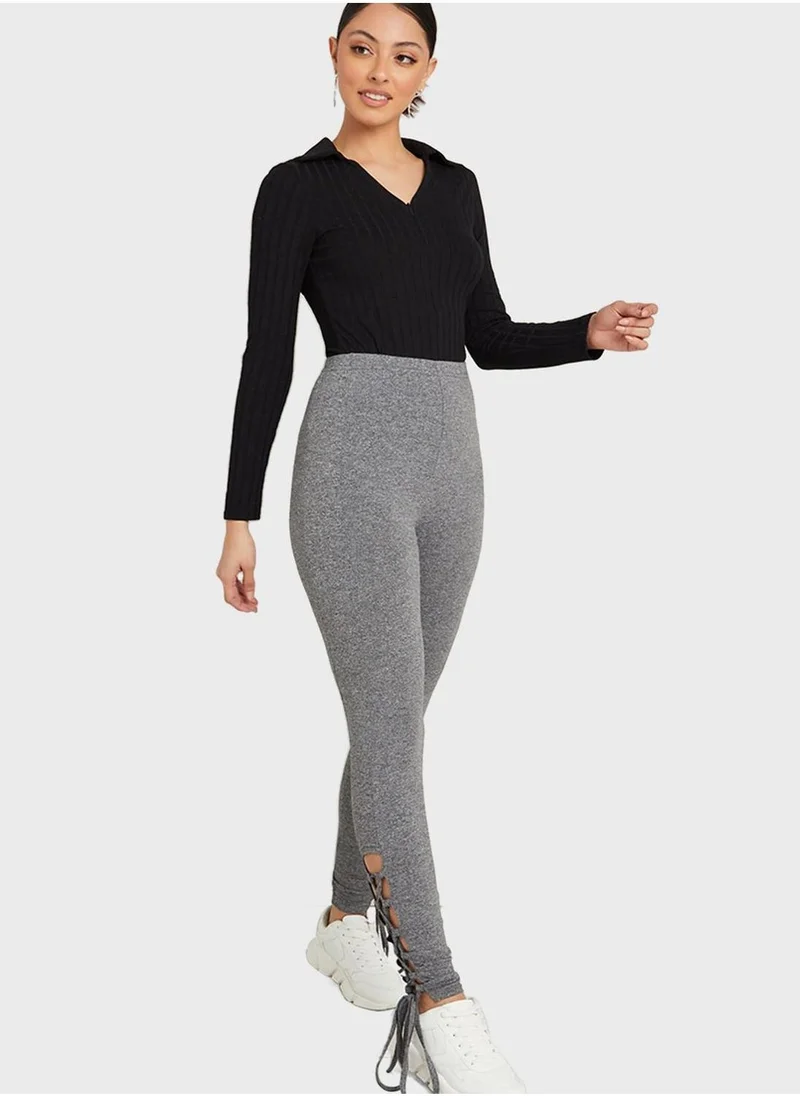 Styli Wide Leg Knitted Pants