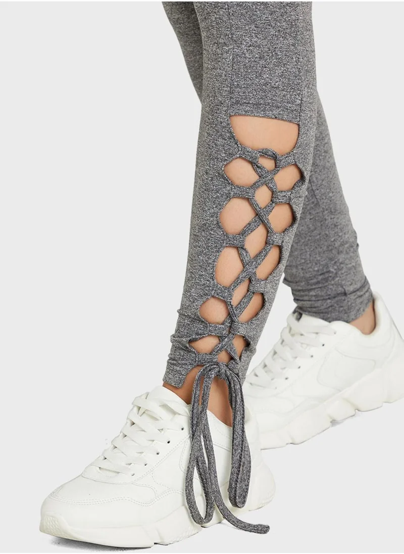 Styli Wide Leg Knitted Pants