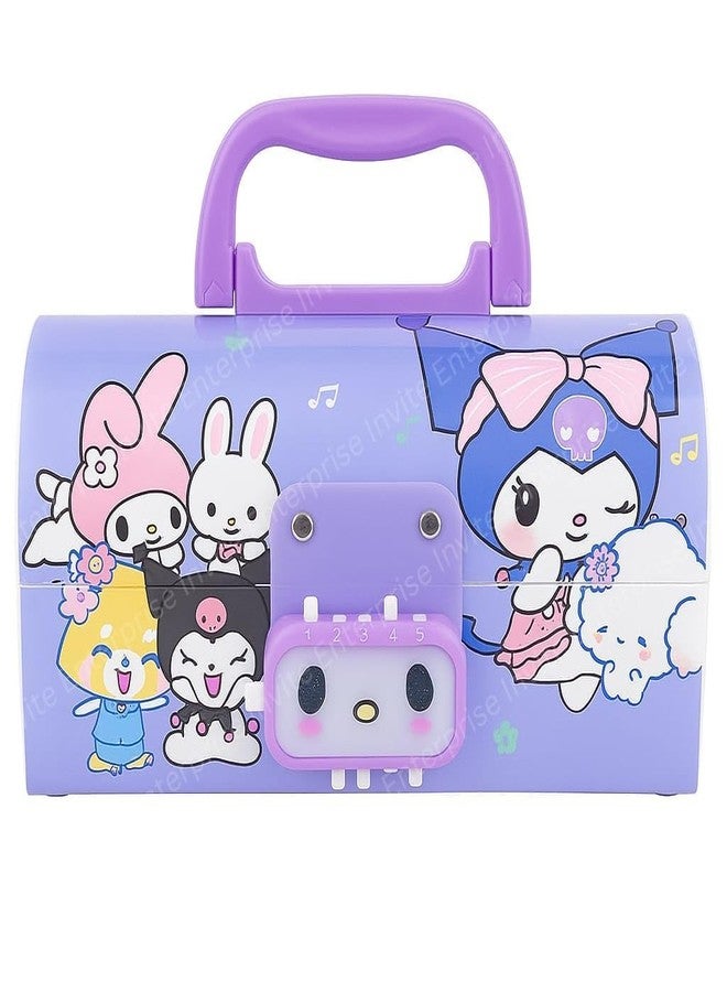 Funspark Kuromi Purple Password Lock Pencil Box with Large Capacity Multi-Layer Multi-Function Storage Box Secret Compartment Pencil Case Best Gifts for Kids Cute Kuromi Purple P Box - Image 1