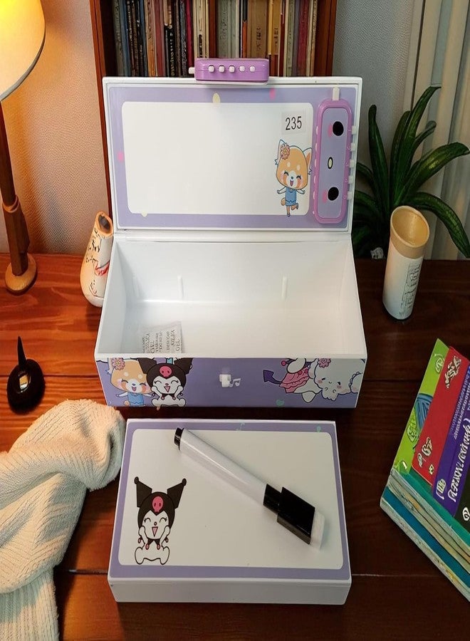 Funspark Kuromi Purple Password Lock Pencil Box with Large Capacity Multi-Layer Multi-Function Storage Box Secret Compartment Pencil Case Best Gifts for Kids Cute Kuromi Purple P Box - Image 2