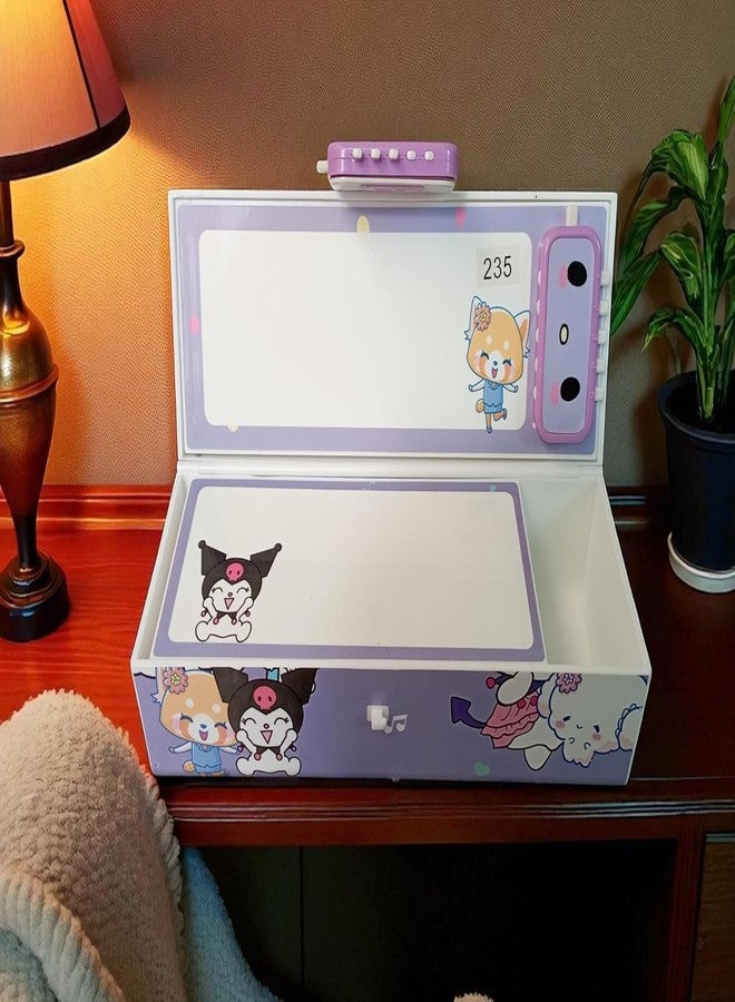 Funspark Kuromi Purple Password Lock Pencil Box with Large Capacity Multi-Layer Multi-Function Storage Box Secret Compartment Pencil Case Best Gifts for Kids Cute Kuromi Purple P Box - Image 4