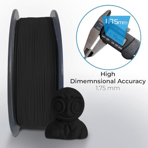 NFIL3D 1KG Net HS PLA+ Raven Black- 3D Printer Filament | Filaments for 3D Printer| 1.75mm| Accuracy - +/- 0.015mm | 1000g 3D Filament, 250g Spool & 350g Packaging Weight (Total Weight 1.6KG) - Image 2